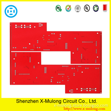 Multilayer PCB with Red Soldermask and Hal Leadfree Surface